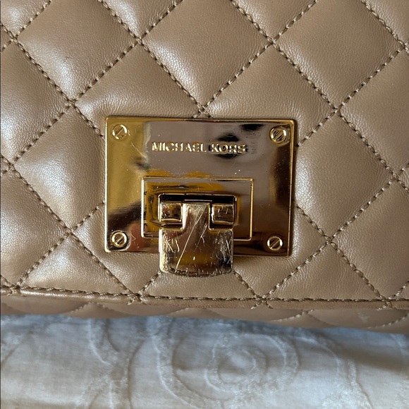 Michael Kors Brown Quilted Shoulder Bag - Picture 3 of 16